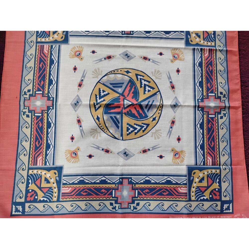 Vintage Native American Wamcraft Handkerchief - Picture 2 of 5